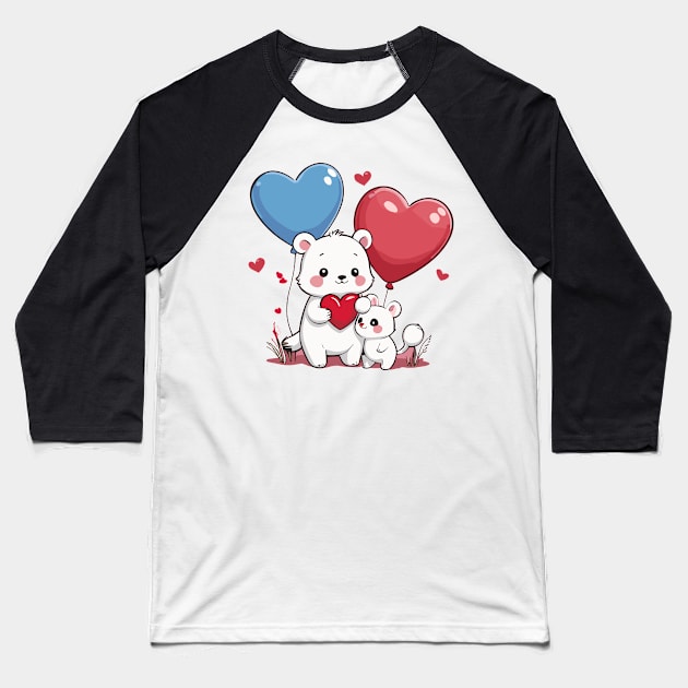 Love is in the Air Baseball T-Shirt by AxAr